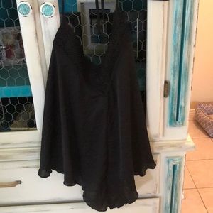Silky black halter